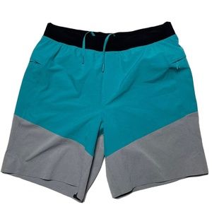 Lululemon Pace Breaker Linerless Shorts 9” Mens Size Medium Teal Activewear